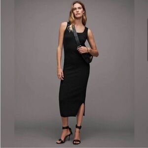 All Saints Margot Alpaca Wool Ribbed Crew Neck
Midi Sweater Dress Small